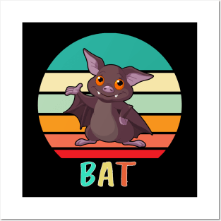 Vintage Retro Bat Posters and Art